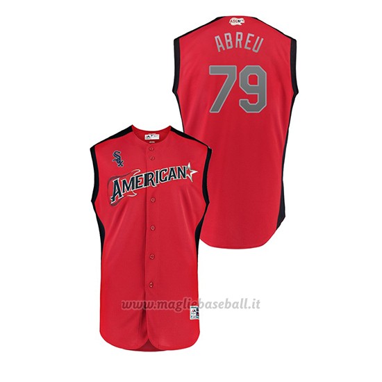 Maglia Baseball Bambino Chicago Chicago White Sox 2019 All Star Game Player American League Jose Abreu Rosso